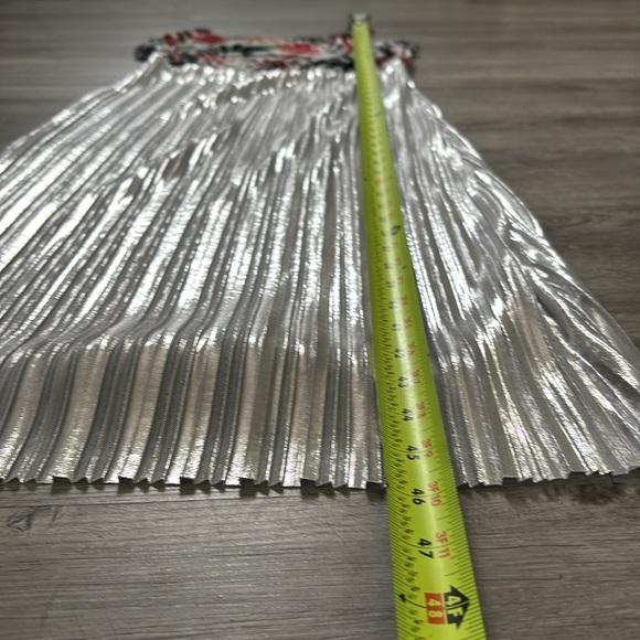 Zara tropical camisole style pleated midi dress Sz small - Picture 6 of 9